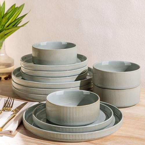 TheTerra Ceramic Dinnerware Sets for 4, 12 Pi...