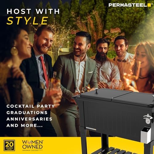 image for Permasteel 80-Qt Antique Patio Cooler for Outside | Outdoor Beverage C