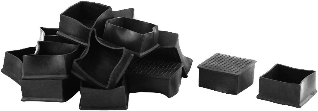 Rubber Square Shape Furniture Table Leg Foot Cover Cap 60mm x 60mm 18 Pcs Black (id: 215 3ad 853 e53 756