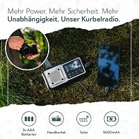 Acta Berg Kurbelradio DAB+/UKW, Notfallradio, 5.000 mAh Akku (Grau) – Ansicht 4