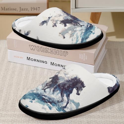 Pantoufles en coton antidérapant avec mousse mémoire de forme - 6