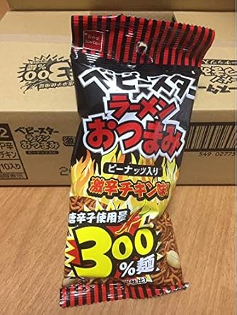 Amazon おやつカンパニー ベビースターラーメンおつまみ ピーナッツ入り 激辛チキン味 唐辛子使用量300 麺 ケース販売 期間限定 スナック 63ｇｘ10個入 ベビースターラーメンおつまみ 食品 飲料 お酒 通販