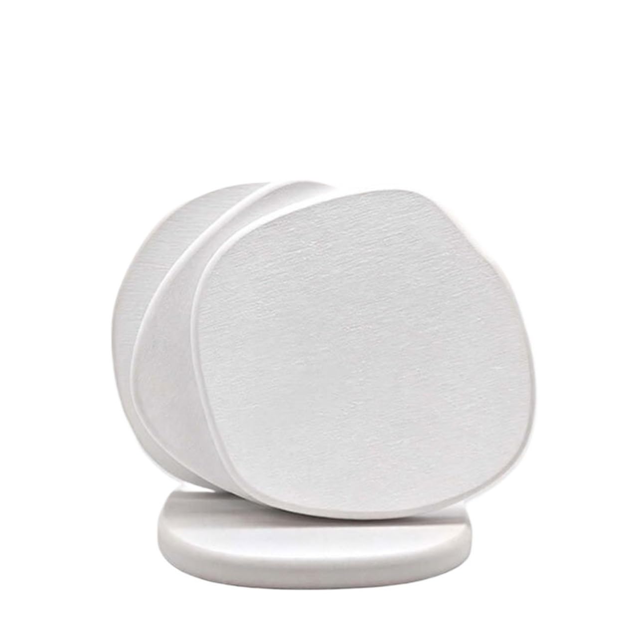 Coaster 4/6Pack Diatomaceous Earth Coasters Set Stone Design Cool Absorbent Quick Dry Coffee Coaster(4PCS White)