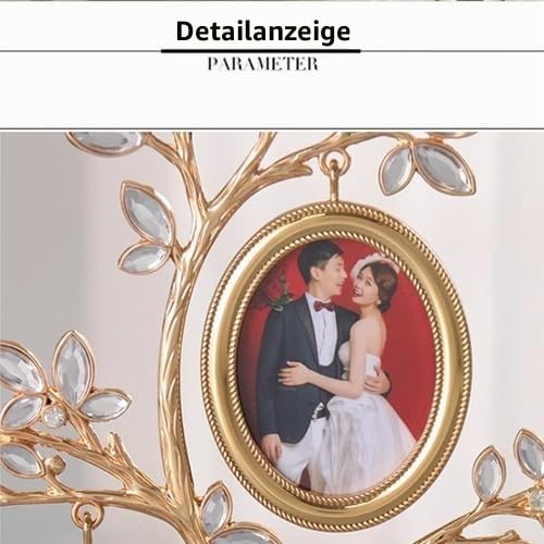 CustomizeFactory Custom Tree Bilderrahmen Familienstammbaum/Genealogie Bilderrahmen mit Fotos Wanddekorationen Tischdekorationen Jubiläum/Familie Geschenke (Ellipse-12 Foto)