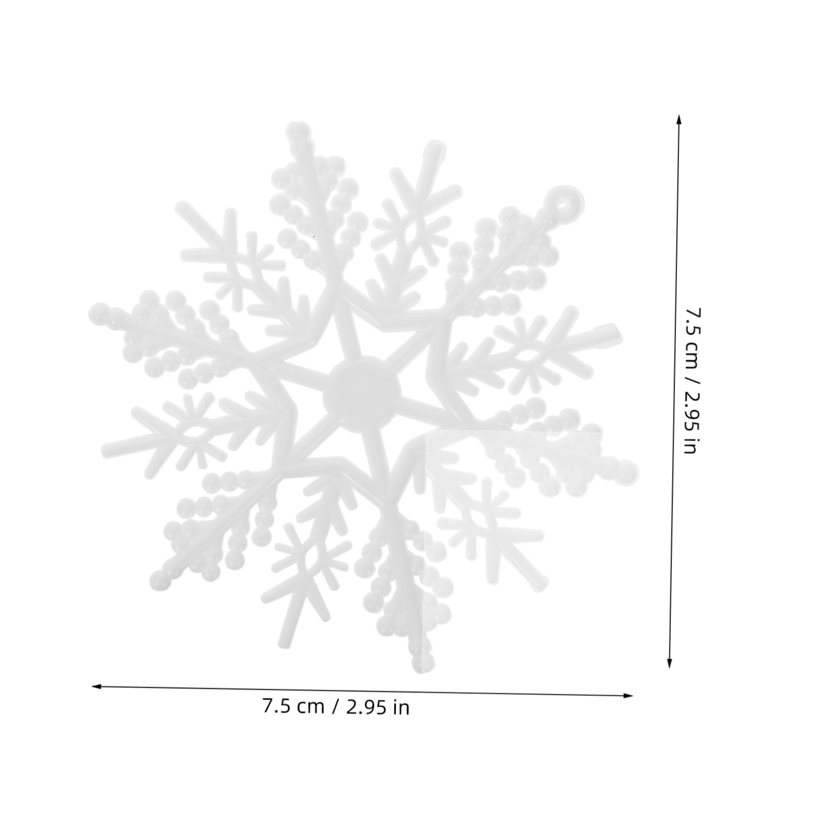 Hemoton 10pcs White Snowflake Ornaments Glitter Plastic Holiday Decorations for Christmas Trees Parties and Indoor Festivities Easy to Craft Snowflakes for Festive Ambiance