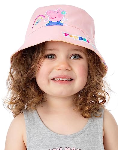 Peppa Pig Girls Reversible Bucket Hat | Kids Peppa Pink & All Over Print Character Sun Hat | Double-Sided Summer Headwear2