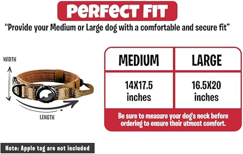 Miniatura 5 de Collar táctico para perro AirTag  Soporte impermeable para AirTag  Hebilla de ABS de seguridad  Nylon 1000D  Sujetadores de tacto luminoso  Collar