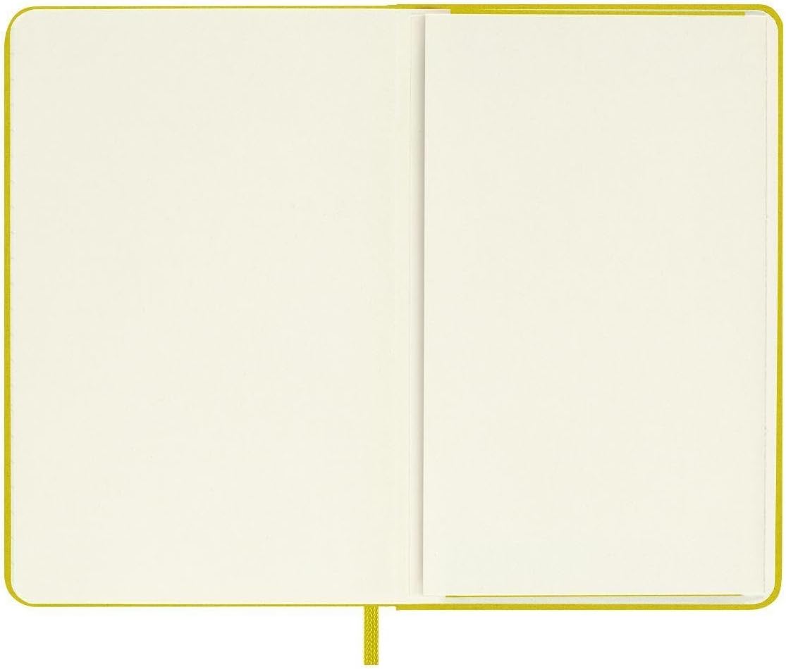 Moleskine Classic Notebook, Hard Cover, Pocket (3.5" x 5.5") Ruled/Lined, Hay Yellow (Silk), 192 Pages