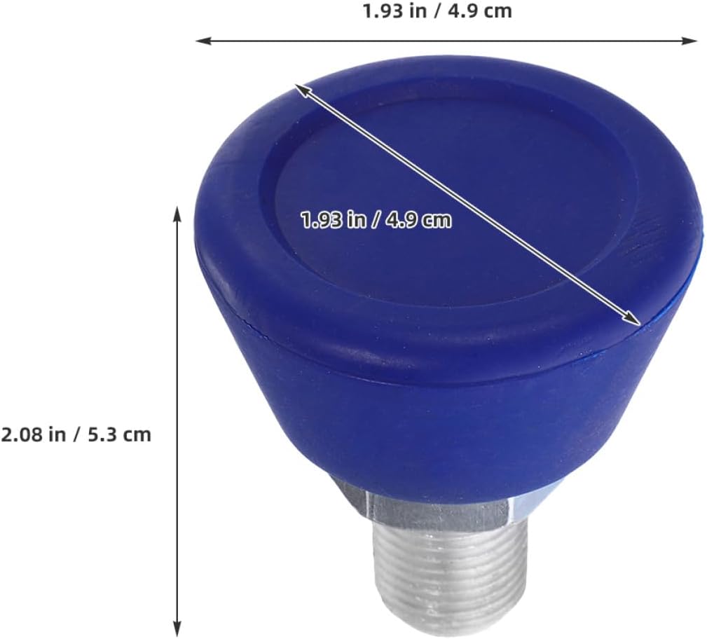 2Pcs Adjustable Rubber Roller Skate Toe Stops with 5/8 Inch Bolt Blue Non-Slip Skate Stoppers for Roller Parts and Inline Skating Supplies
