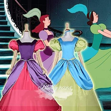 Amazon Hf Cosコスプレ衣装姉妹アナスタシアラインドレスのシンデレラ2着付オーダー自由ディズニークリスマス ハロウィンイベント仮装コスチューム 男 L コスプレ 仮装 通販