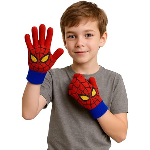 Kids Riding Gloves Red Hero 3-9 Years