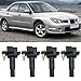 UOIENRT 4Pcs 22433AA561 Ignition Coil, Replacement for Subaru Impreza WRX WRX Wagon 2002-2005, Replace 22433AA421, 22433AA560, 5C1398, E960, 52-1749, IC560, 22433-AA421, 22433-AA560, 22433-AA561