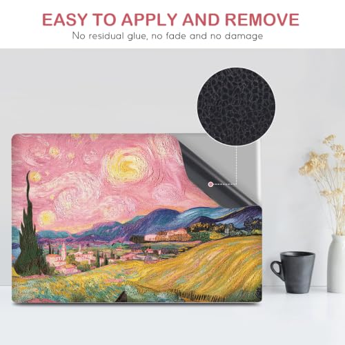 Image of DINKY 15.6 inches Laptop Skin Sticker Netbook Universal Reusable Protector Cover Decal Fits 13 13.3 14 15 15.4 15.6 inch Laptop Protector Notebook, Pink Starry Sky Field