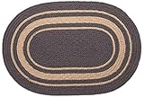 IHF Home Decor Braided Area Rug Grayson Design Oval Floor Carpet Jute Fabric Mat 20'x30' to 8' x 10' (20'x30')