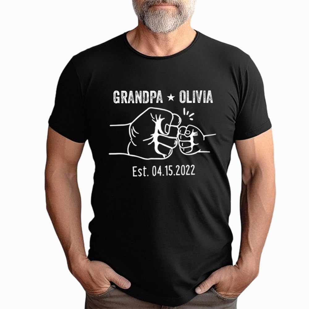 Personalized Grandpa Shirt with Kids Name Shirt, dad shirt, papa shirt, Gift for Dad, Daddy
