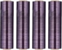 Vista 2 de PSBM - Rollo de película elástica color morado, paquete de 4, 18 pulgadas x 1500 pies, calibre 63, rollos de película elástica teñida/transparente