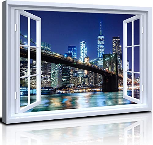 Brooklyn Bridge NYC Wall Art Canvas 32x48