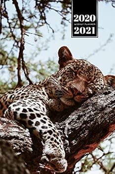 Panther Leopard Cheetah Cougar Week Planner Weekly Organizer Calendar 2020 / 2021 - Sleeping: Cute Wildlife Animal Pet Bullet Journal Notebook Diary in 6” x 9” Inch Pocket Size