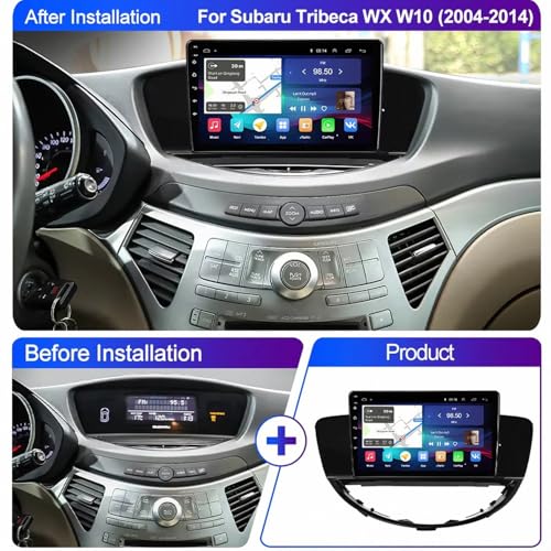 Pantalla de coche 2 DIN para Subaru Tribeca con Android Auto y Bluetooth 2