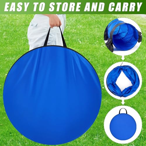 image for Briwooody 28 in 18 Foot Blue Extra Large Dog Agility Tunnel with Sandb