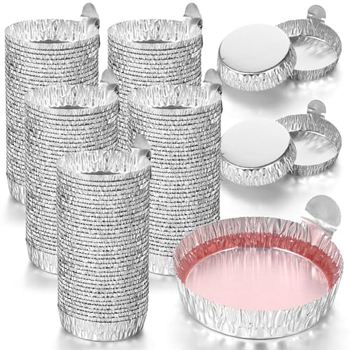 KongTiva 200 Pcs Aluminum Weighing Boats Bulk Reusable Chemistry Weighing Pan Round Aluminum Weighing Dishes Liquid Mixing Foil Trays for Laboratory Equipment Foil Pans Labs Supplies