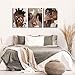 3Pcs Framed African American Black Woman Canvas Wall Art Fashion Black Girl Wall Decor Pictures Hip Hop Sunglasses Jewelry Posters Prints Paintings for Home Living Room Bedroom Bathroom Decoration