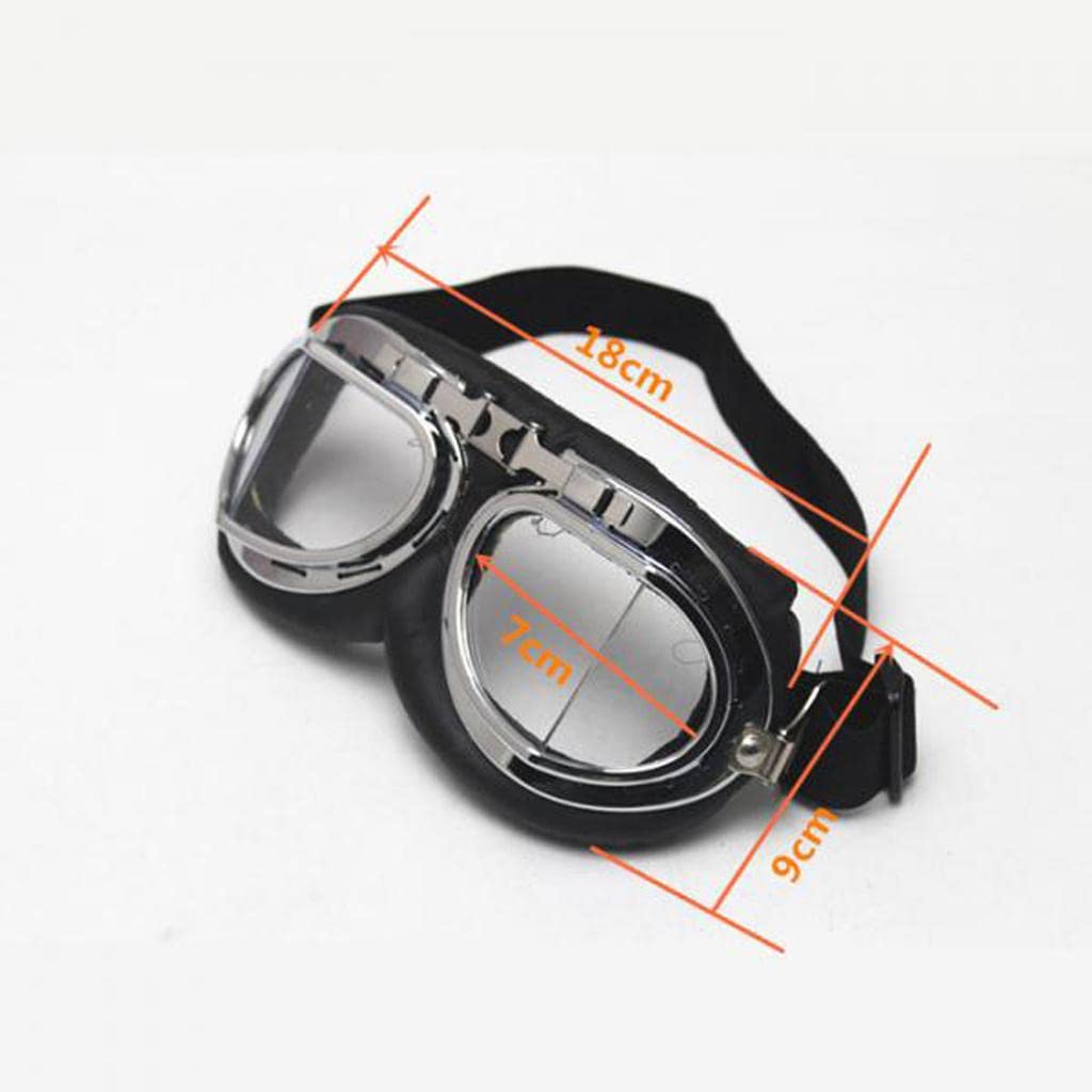 MERISHOPP® Universal Motorcycle Clear Lens Shatterproof Dustproof Goggles Eyewear Black Motors | Parts & Accessories | Apparel & Merchandise |1 Pair of Goggles 2 51XMPfGcFEL. SL1024