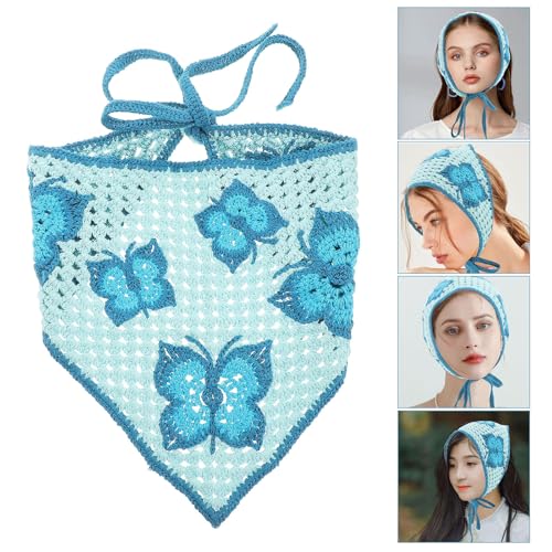 Redecilla de crochet pelo azul UPKOCH de algodón delicado 7
