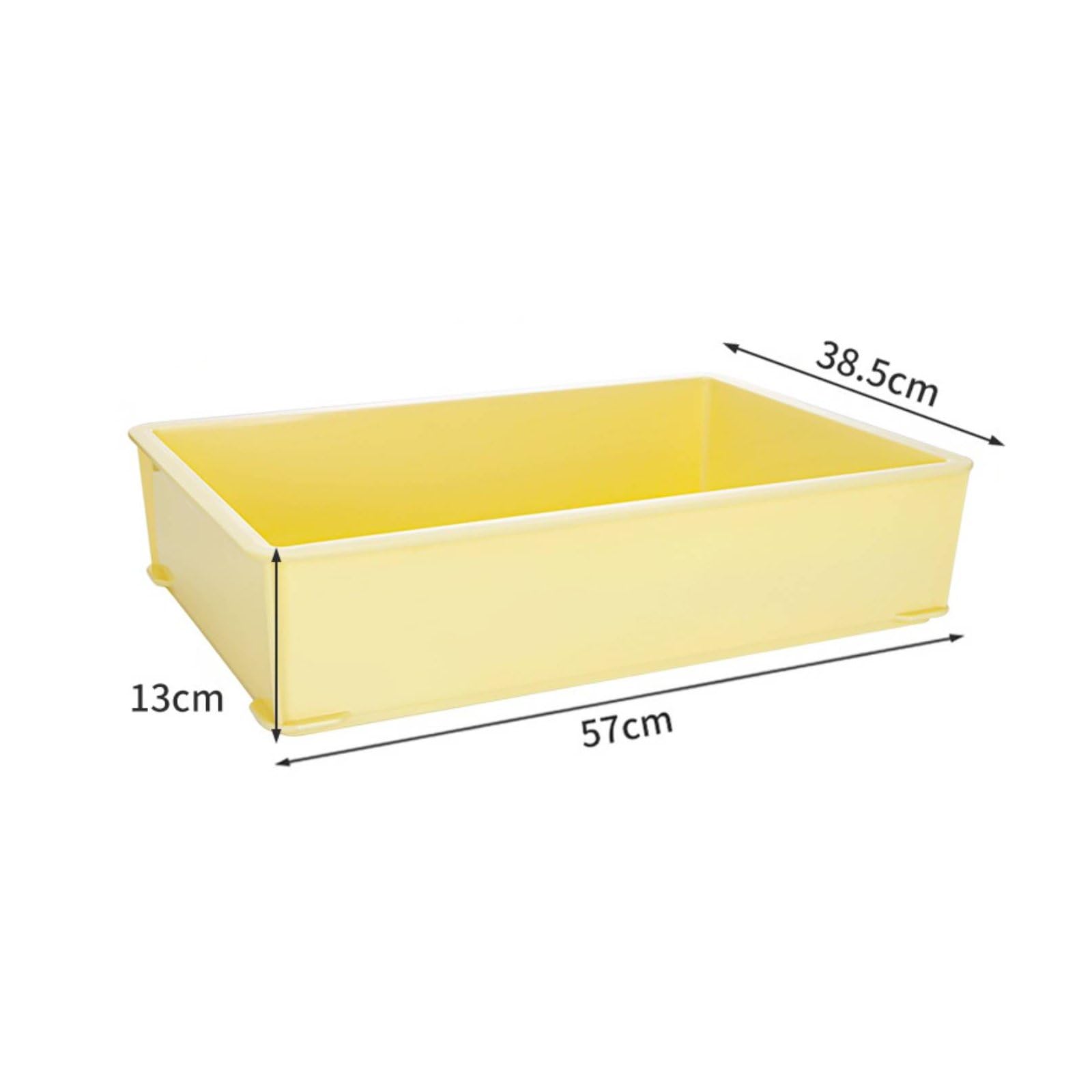 Gralara Scatola di Fermentazione con Coperchio Qualità Professionale Attrezzatura da Cucina Impilabile per Pizzaioli, Ristoranti, Contenitore Per Impasto Giallo C14, Altezza 130mm