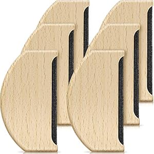 Cashmere Comb Sweater Shaver Wool Comb Wooden Pilling Remover Fuzz Fabric Lint Remover Manual Portable Clothing Brush Tool for De-Pilling Clothing Garments Knits Scarves Wool Coats Pants Care(6 Pcs)