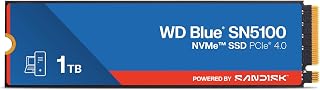 WD Blue SN5100 1TB NVMe SSD - M.2 2280 PCIe Gen 4.0 内蔵ソリッドステートドライブ - 読み取り速度 最大7,100MB/秒 PC/ノートパソコン用アップグレードストレージ - WDS100T5B0E