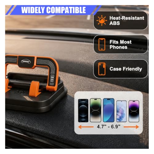 GNHTVL Car Dashboard Phone Holder with 360 Degree Rotation, Orange by GNHTVL - Used condition - Image 6