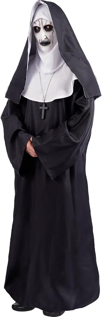 Nun Costume for Women Scary Men Halloween Costumes Plus Size Adult Evil the Nun Outfit Cosplay Party Habit Suit Set
