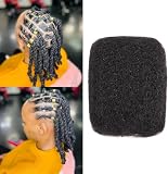 30 g capelli naturali afro umano per serrature (10 pollici, nero naturale, 1 pacchetto)