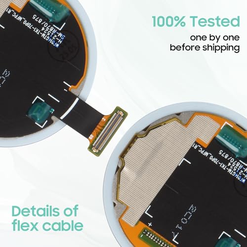 Image of for Samsung Galaxy Watch 4 44mm SM-R870 LCD Screen Replacement - 1.4 inch Original AMOLED Watch4 LCD Display Assembly with Tweezer (Not for 40mm / Watch 4 Classic)