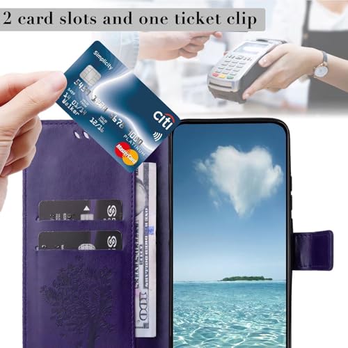 Coque Honor X5b 4G violette idéale pour voyager léger avec son porte-carte