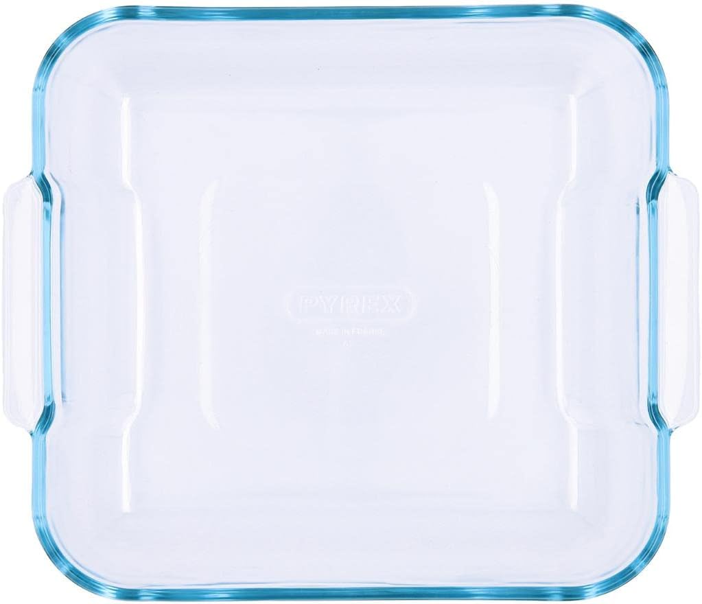Pyrex Borosilicate Glass Square Roaster, 25 x 21cm, Multicolour, 25 x 21 cm
