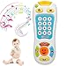 TENGEE 赤ちゃん おもちゃ リモコン 知育玩具 人気 誕生日プレゼント 男の子 女の子 携帯電話 多機能 ライト 音楽 2色