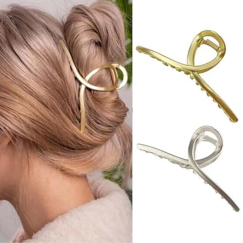 Pinces à cheveux en métal à forte fixation pour coiffure femme volume épais