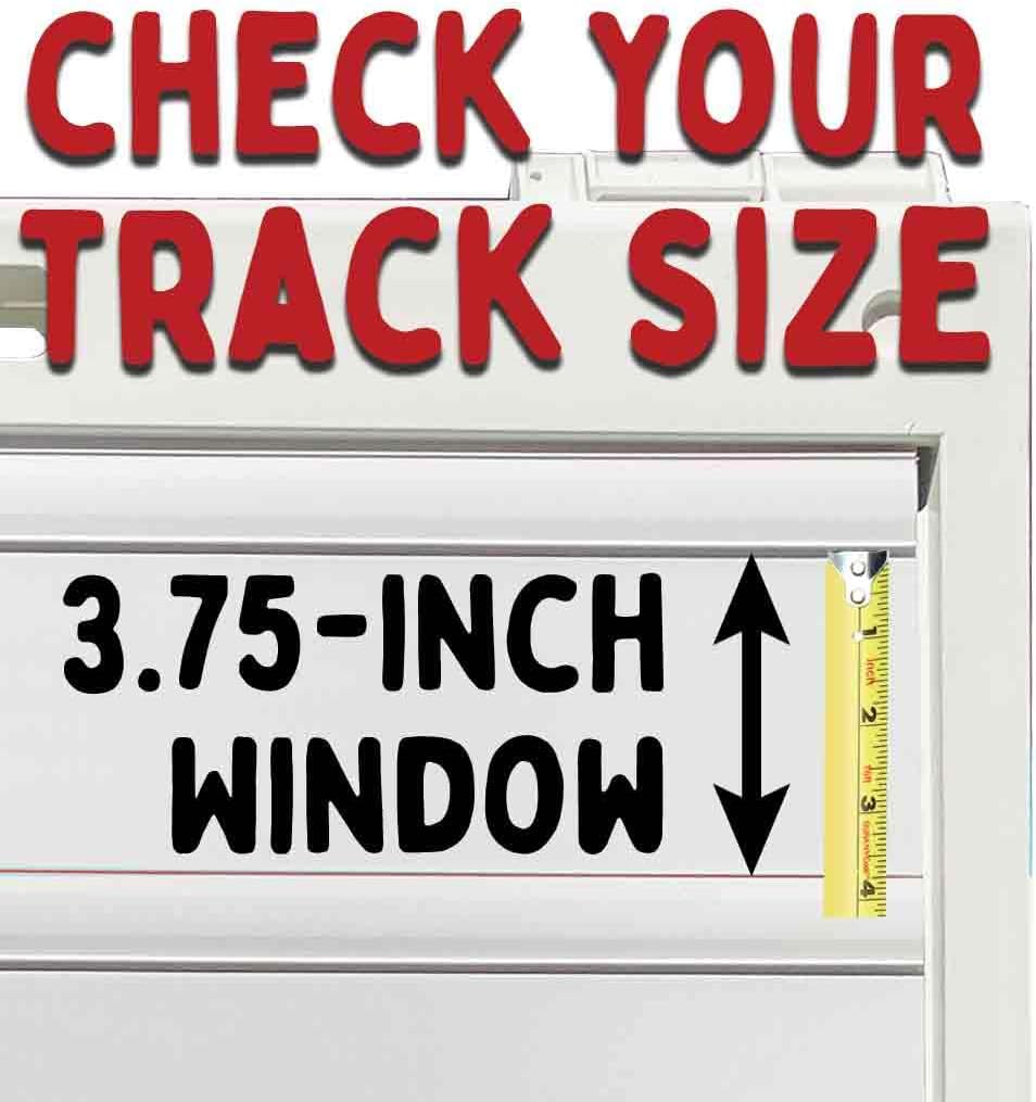 Additional Letters for White Message Board Sidewalk Signs with 4 Inch Tracks, Extra Common Letters, Black on White Background