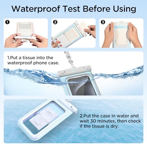 G2RISE IPX8 Waterproof Phone Pouch, Floating Water Proof Phone Case with Lanyard for Devices up to 7.5" iPhone 17 Pro Max 16 15 14 13 S25 S24 by G2RISE - Image 6