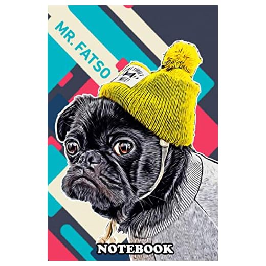 Notebook: Mr Fatso Pug , Journal for Writing, College Ruled Size 6" x 9", 110 Pages