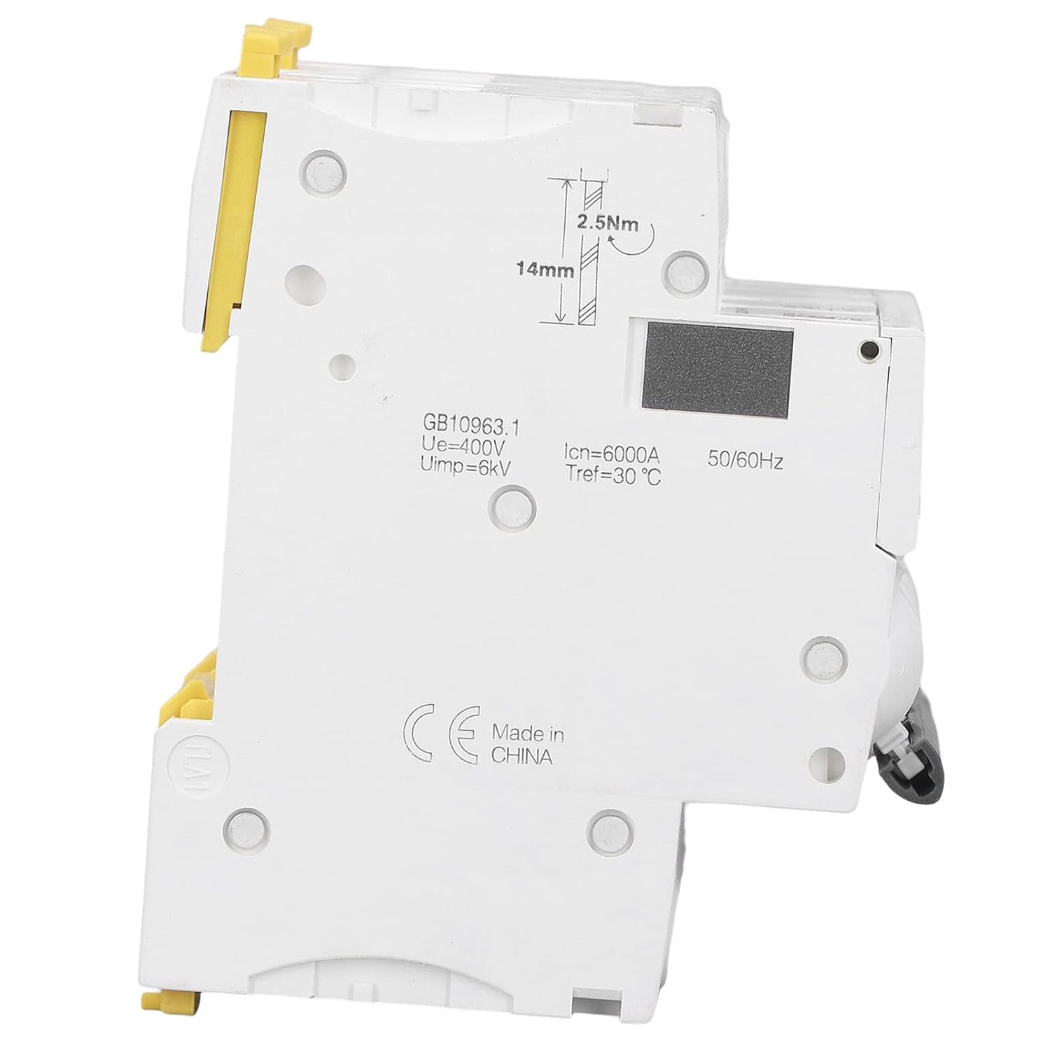 低電圧サーキット ブレーカ、双安定ロック クリップ 6000A 遮断容量 信頼性の高い Pa66 DIN レール マウント電気システ