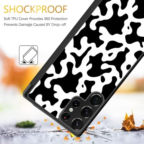 smauncucn for Galaxy S26 Ultra Case,Slim Anti-Scratch Tire Anti-Skid Edges Shockproof TPU Back Protective Cover Case for Samsung Galaxy S26 Ultra 6.9 inch 2026,Cow Print - image 3