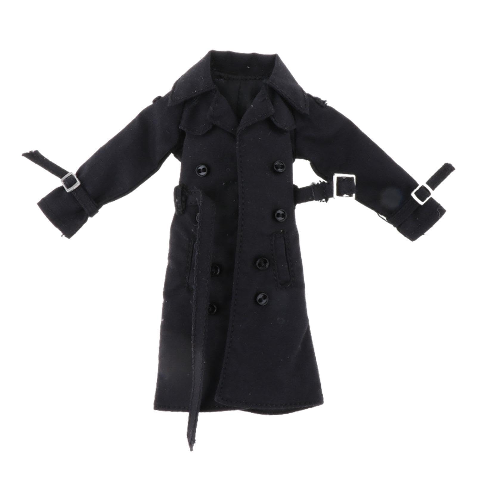 Gabardina de soldado 1/12 cortavientos elegante para figuras de coleccionista 8