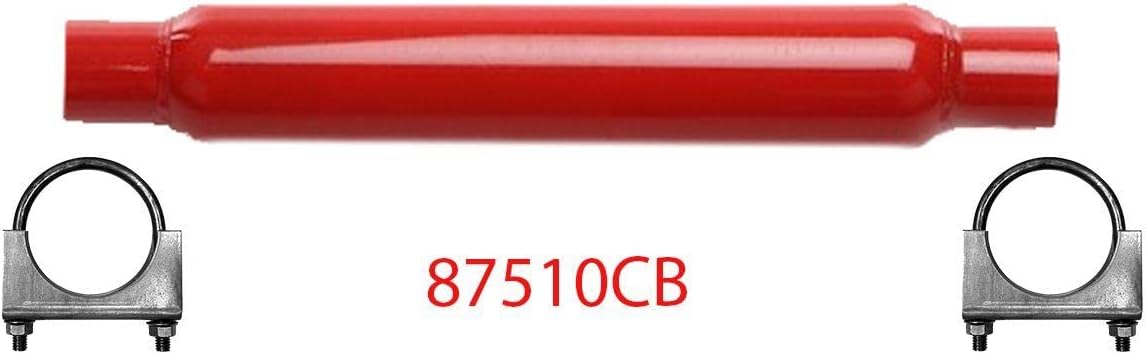 Cherry Bomb 87510CB Resonator, 23inch OAL, 18in Body, 2.25" Inlet/Outlet