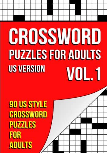 Image of Crossword Puzzle Book for Adults: 90 Crossword Puzzles (US Version)