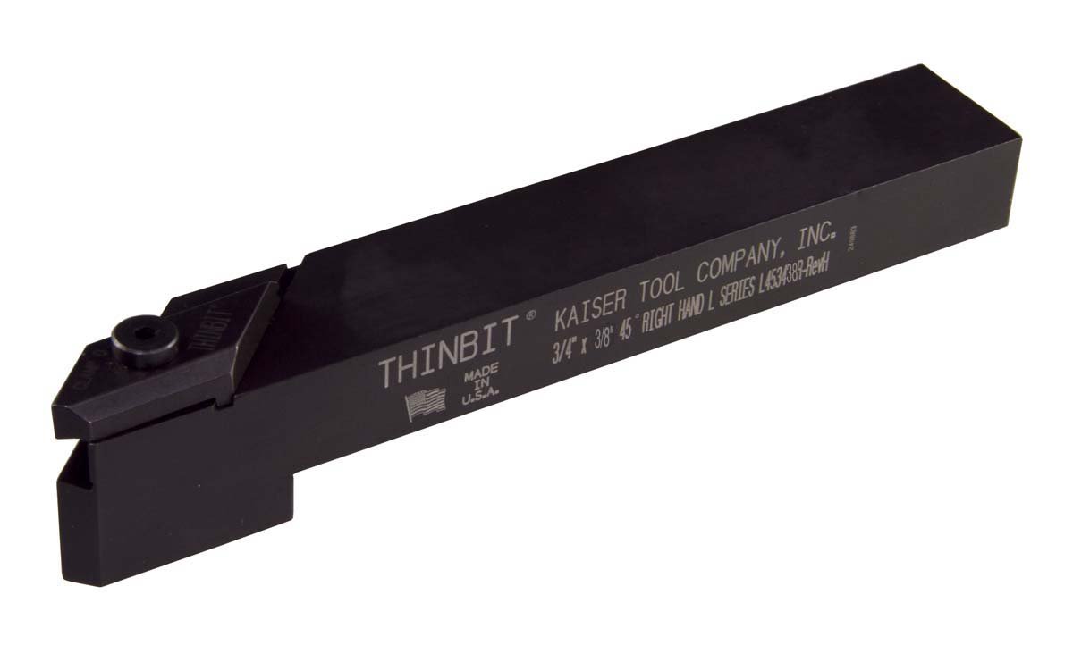 THINBIT L453438R 3/8", Right Hand Orientation, 45 Degree, GROOVE 'N TURN toolholder. Use with