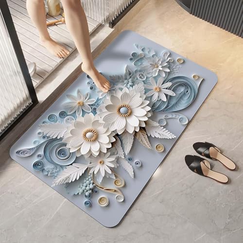 Image of Arviz Welcome Doormat for Home Entrance, 3D Beach Welcome Door Mat, Rubber Water Absorbent Mats for Bathroom Door Mat, Dirt Trapping Entryway Rug for Bathroom, Home, Office