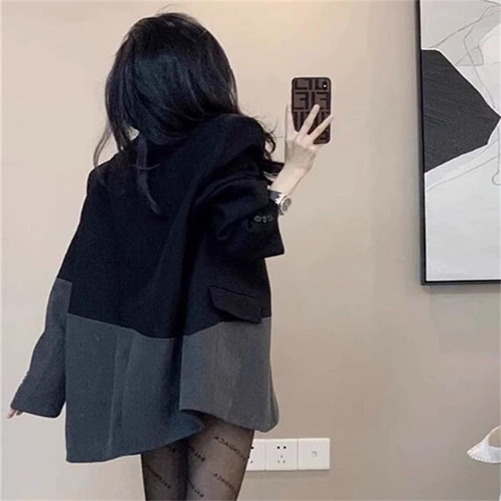Donna Matcha Colore Vestito Blazer Monopetto Pulsante Smoking Giacca Uniforme attività